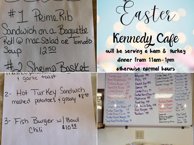 Kennedy Cafe Menu