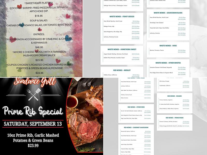 Sundance Grill II Menu