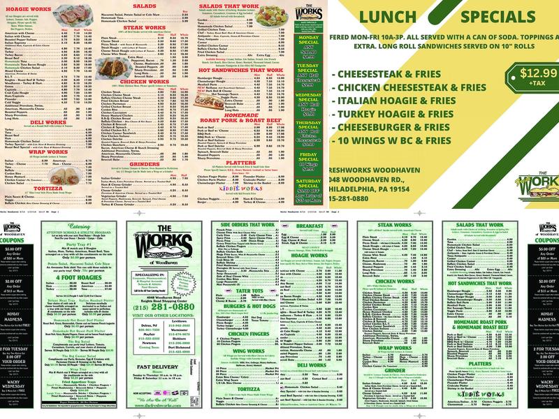 The Fresh Works Menu