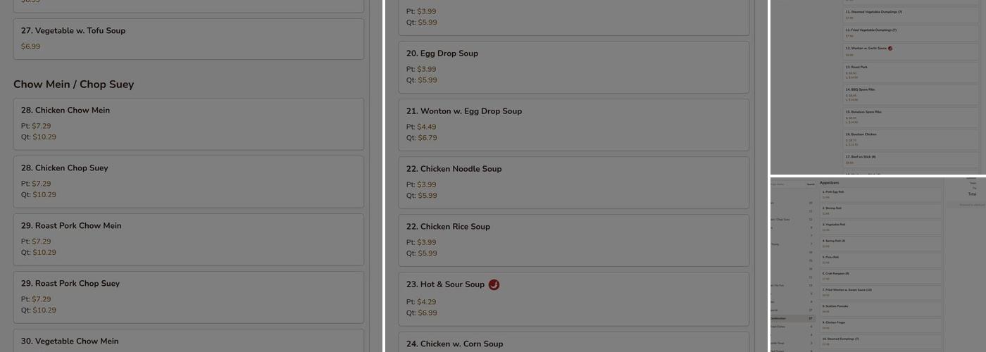 Taste Cafe Menu