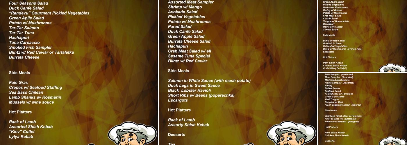 Randevu Restaurant Menu