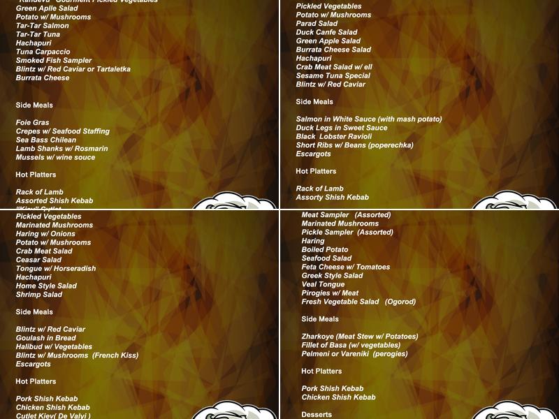 Randevu Restaurant Menu