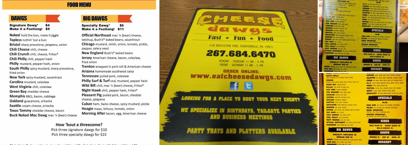 Cheese Dawgs Menu
