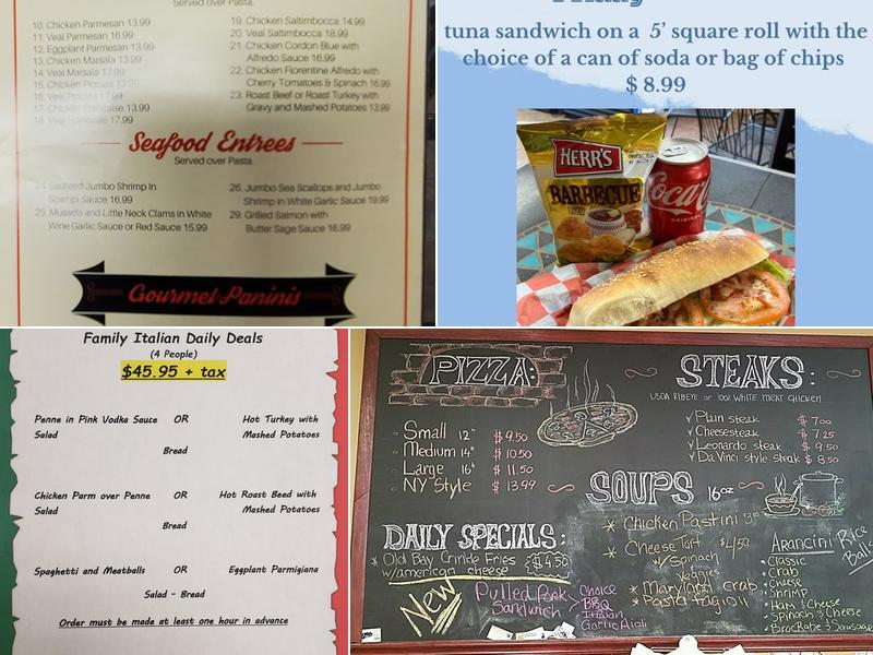 Da Vinci's Brick Oven Pizzeria Menu