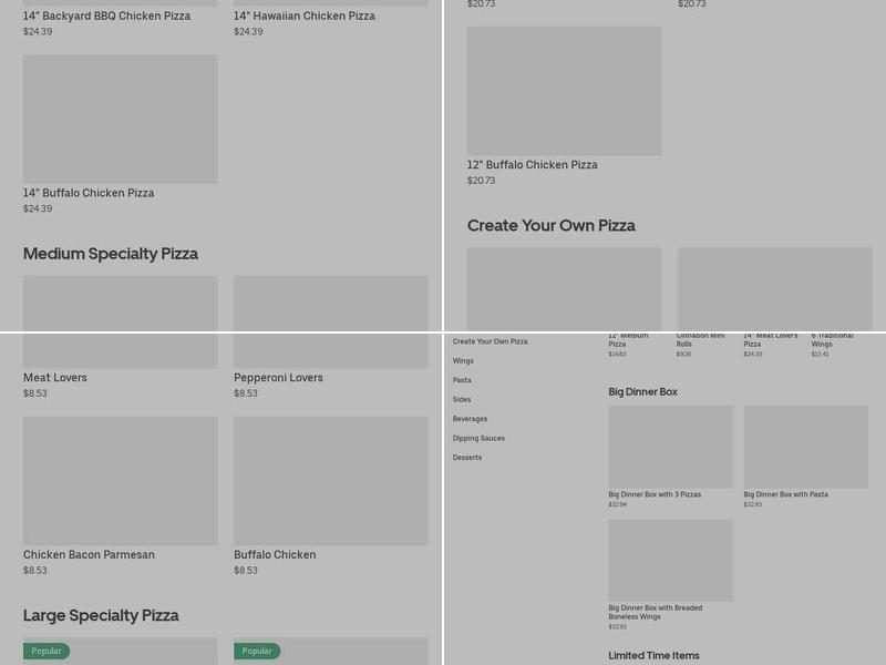 Pizza Hut Menu