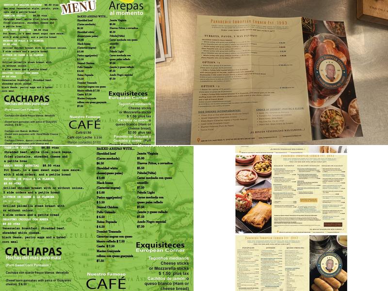 European Corner Panadería Venezolana Menu