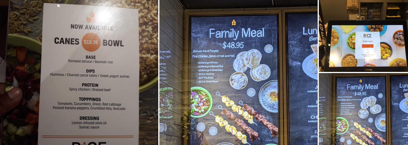 Rice Mediterranean Kitchen Menu