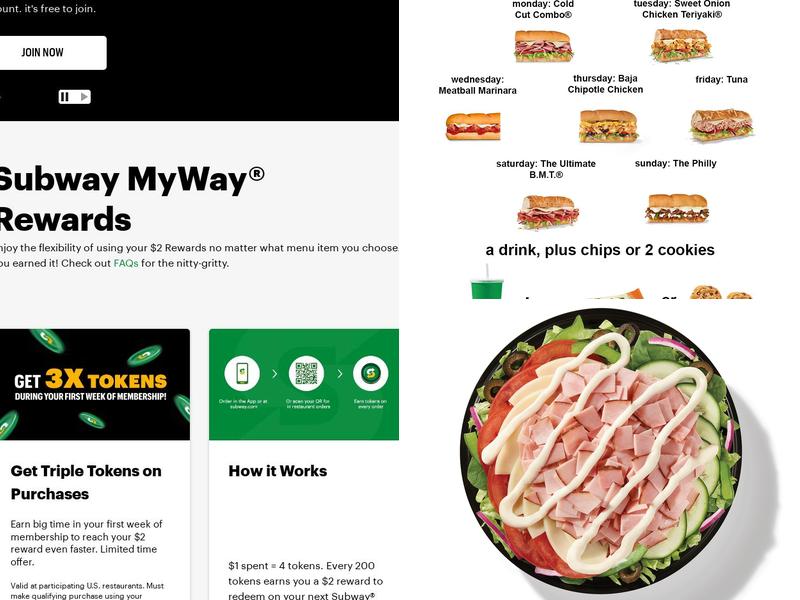 Subway Menu