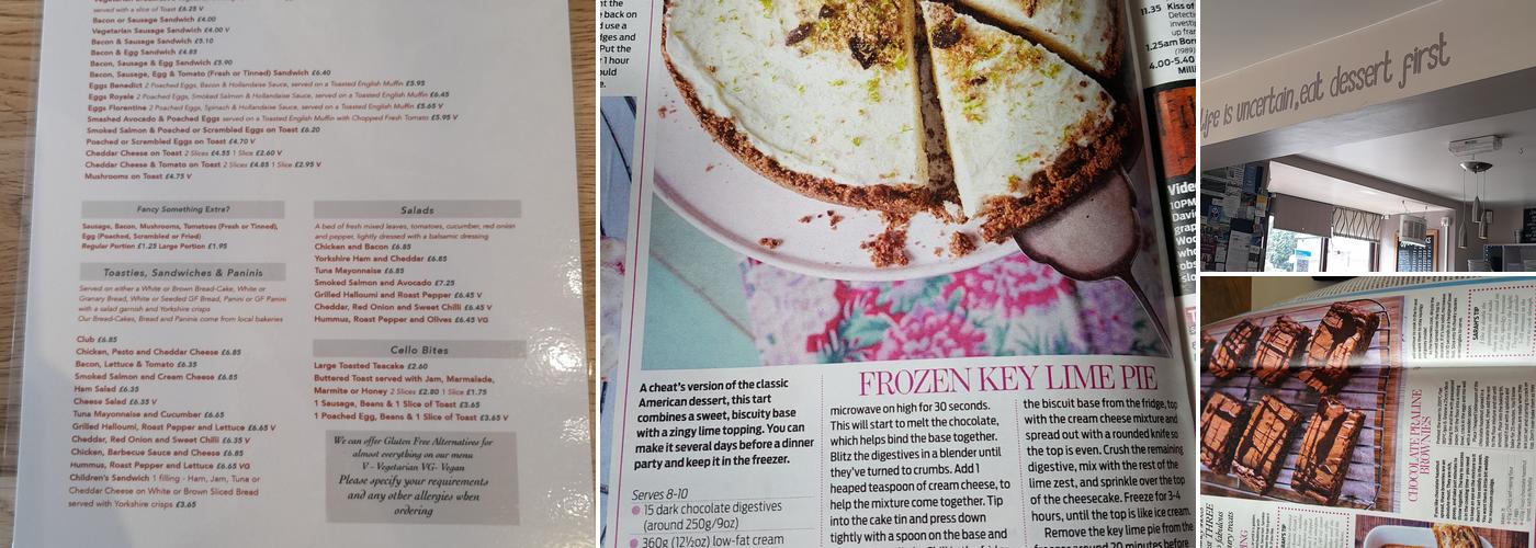 Cello Coffee House Menu