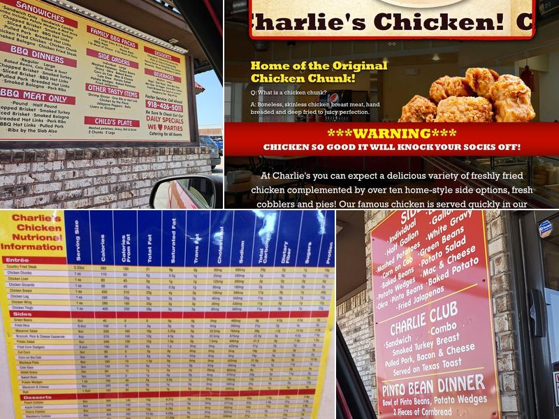 Charlie's Chicken Menu