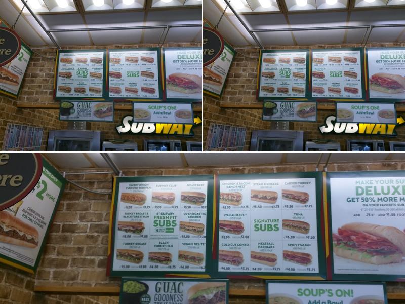 Subway Menu