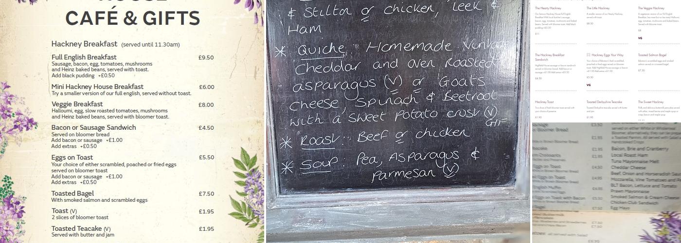 Hackney House Cafe Menu