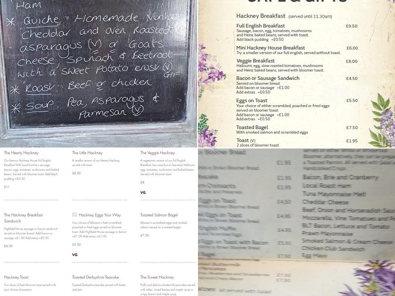 Hackney House Cafe Menu