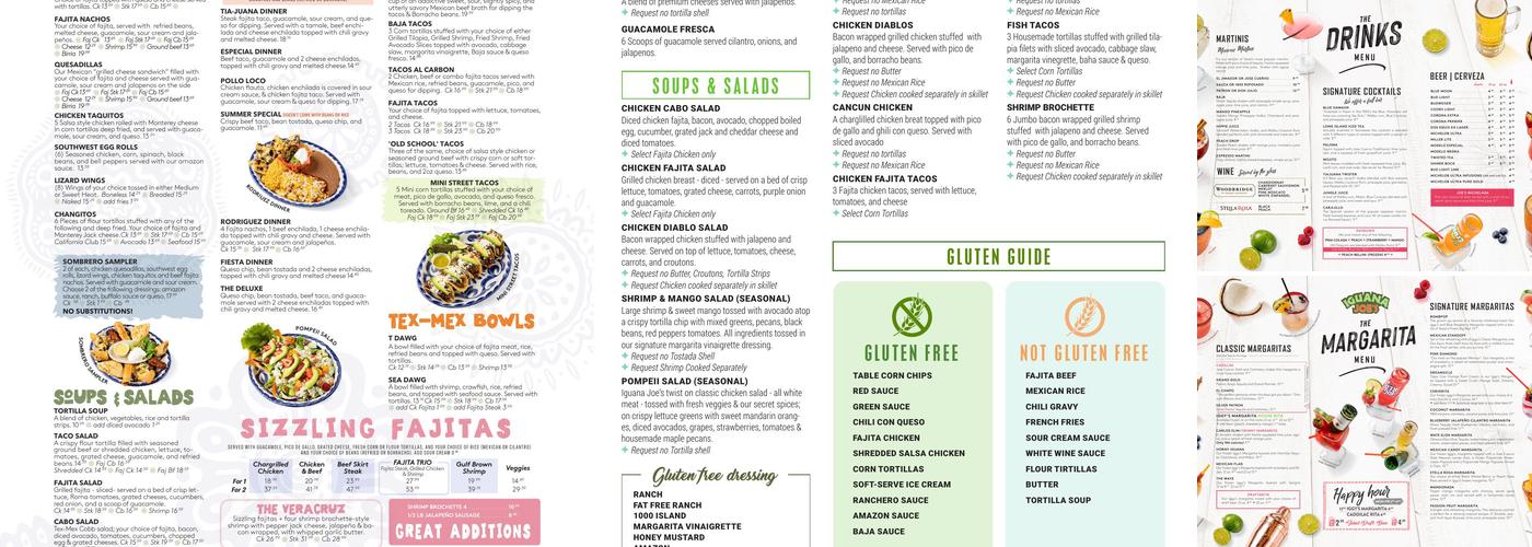 Iguana Joe's Menu