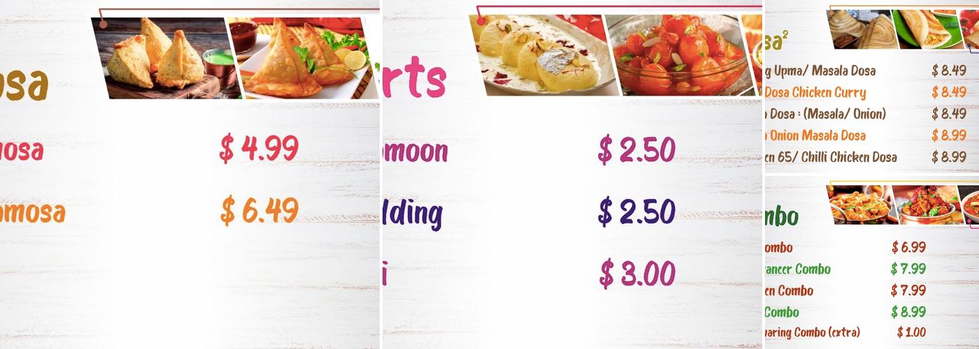 Mayuri Express Menu