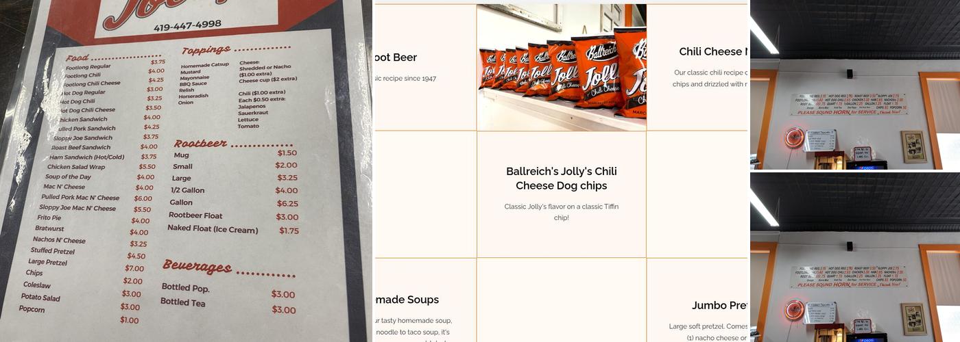 Jolly's Drive In Menu