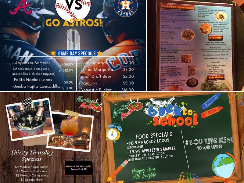 Martinez Restaurant and Bar Menu