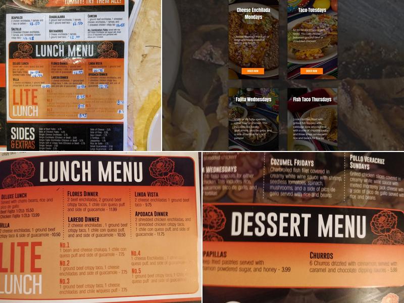 Las Flores Menu