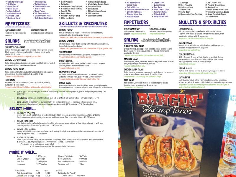 Jimmy Changas {Pearland} Menu