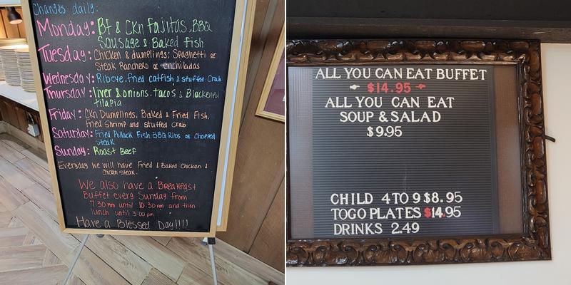 Parks Restaurant Menu