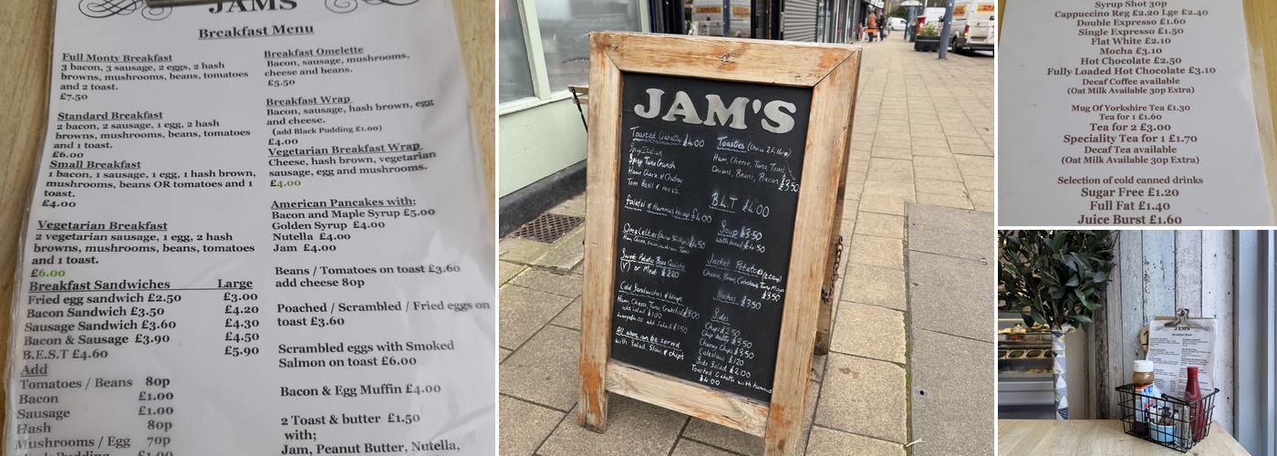 Jam's Cafe Menu