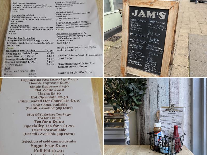 Jam's Cafe Menu