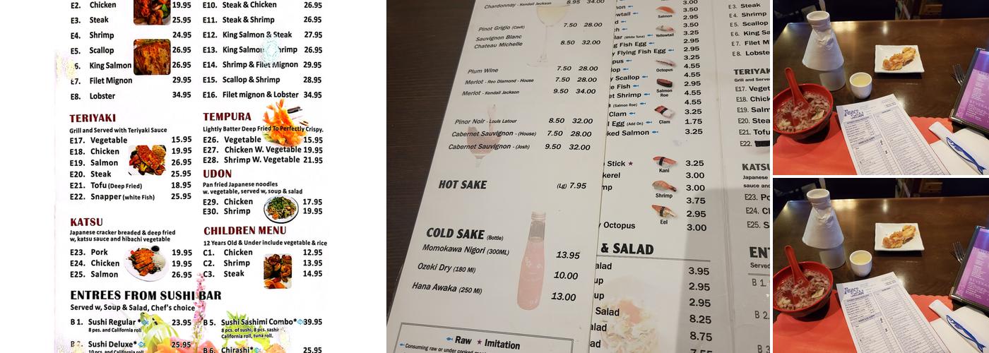 Fancy Sushi Menu