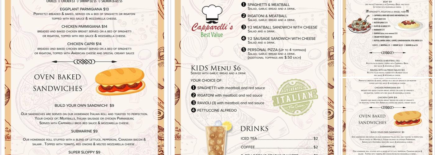 Capparelli Bros Menu