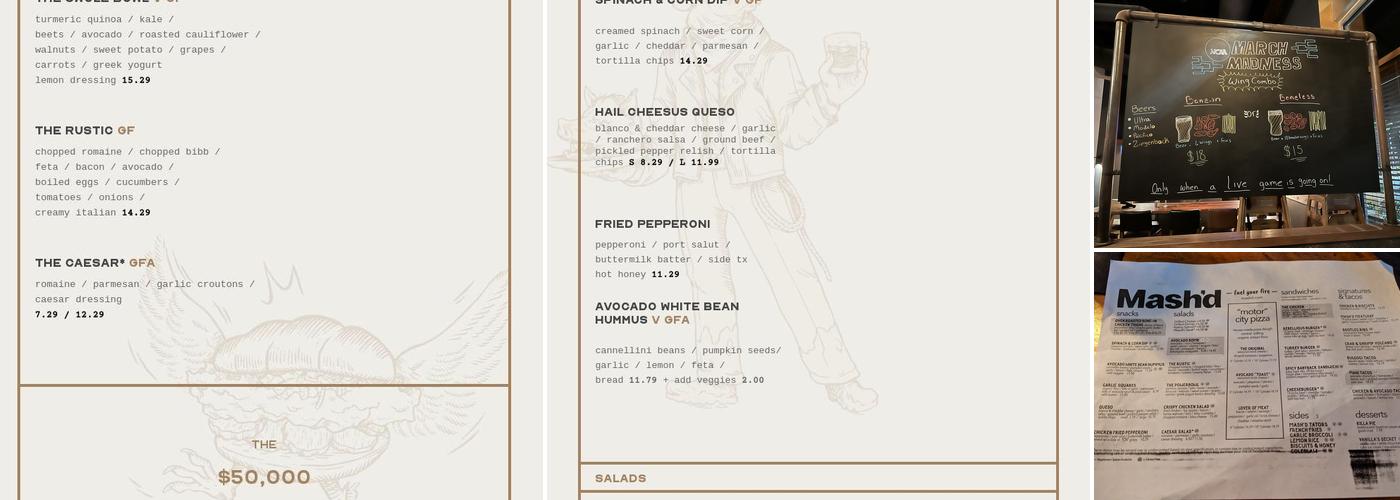 Mash'D Menu