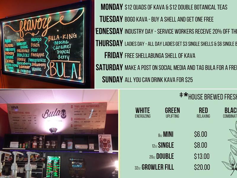 Bula Kava Bar & Coffeehouse (Cocoa Beach) Menu