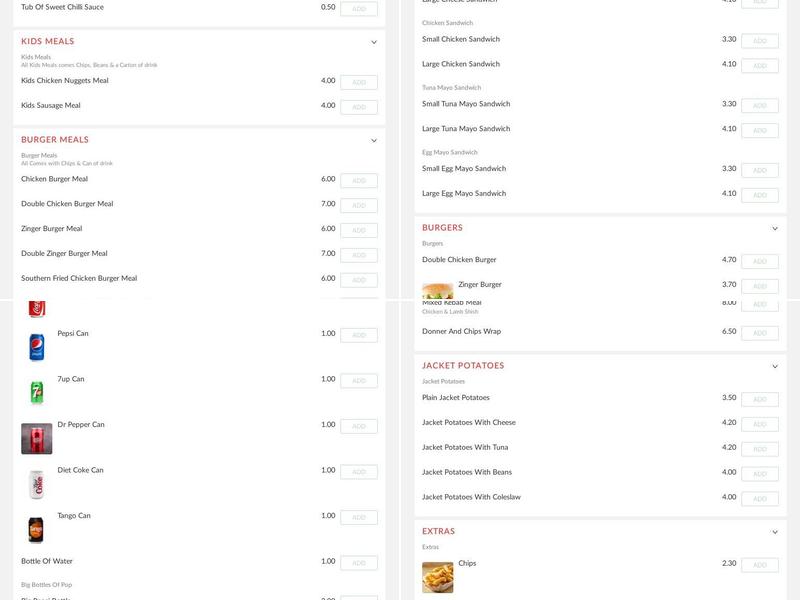 Corner cafe & restaurant Menu