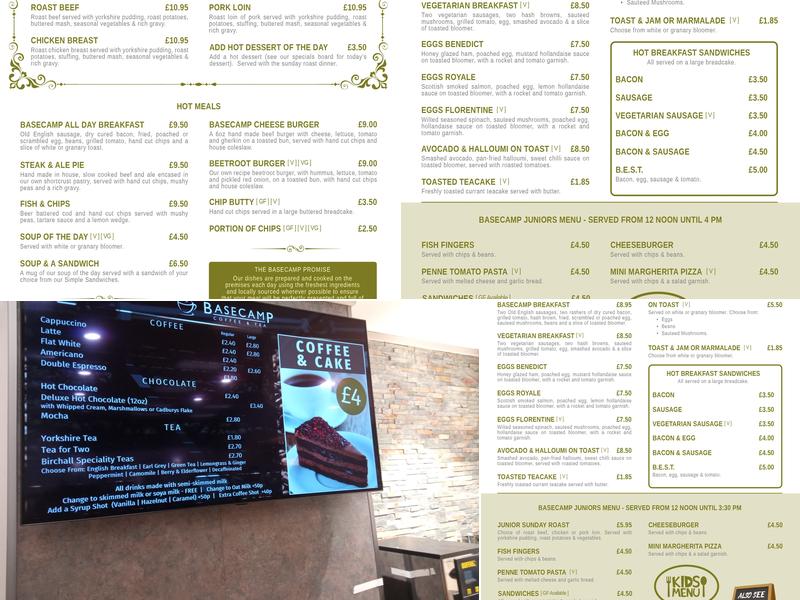 Base Camp Cafe Menu