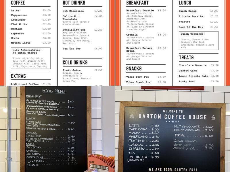 Darton Coffee House Menu