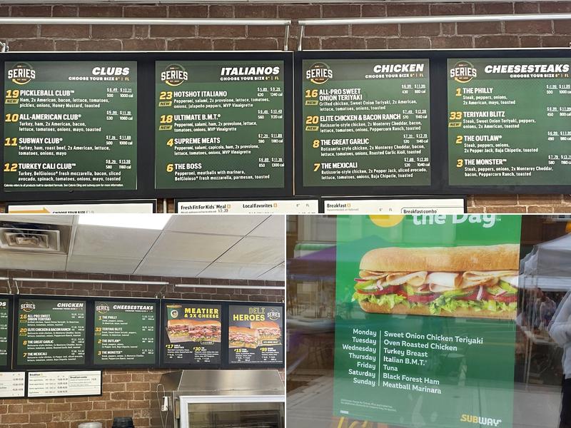 Subway Menu