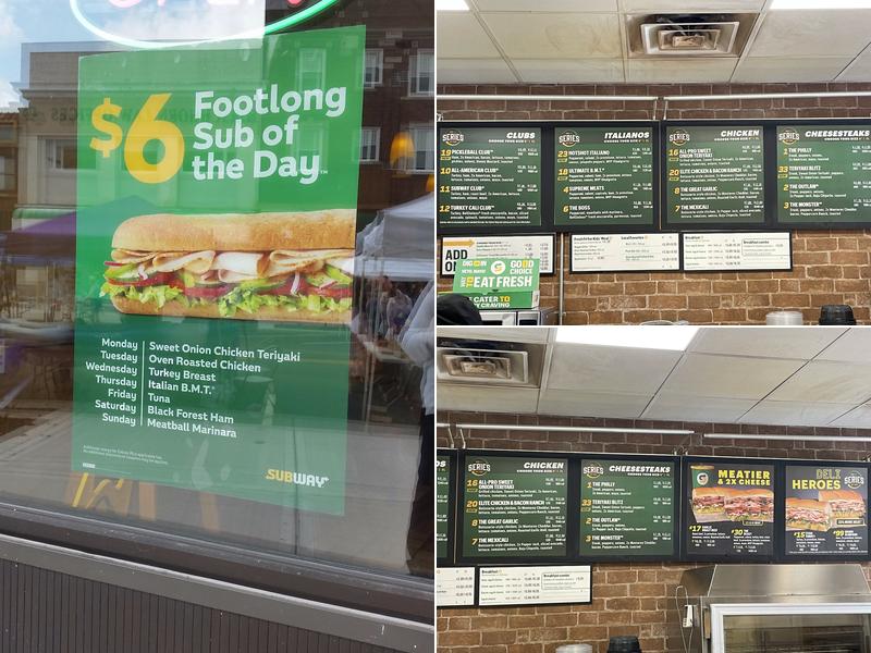 Subway Menu