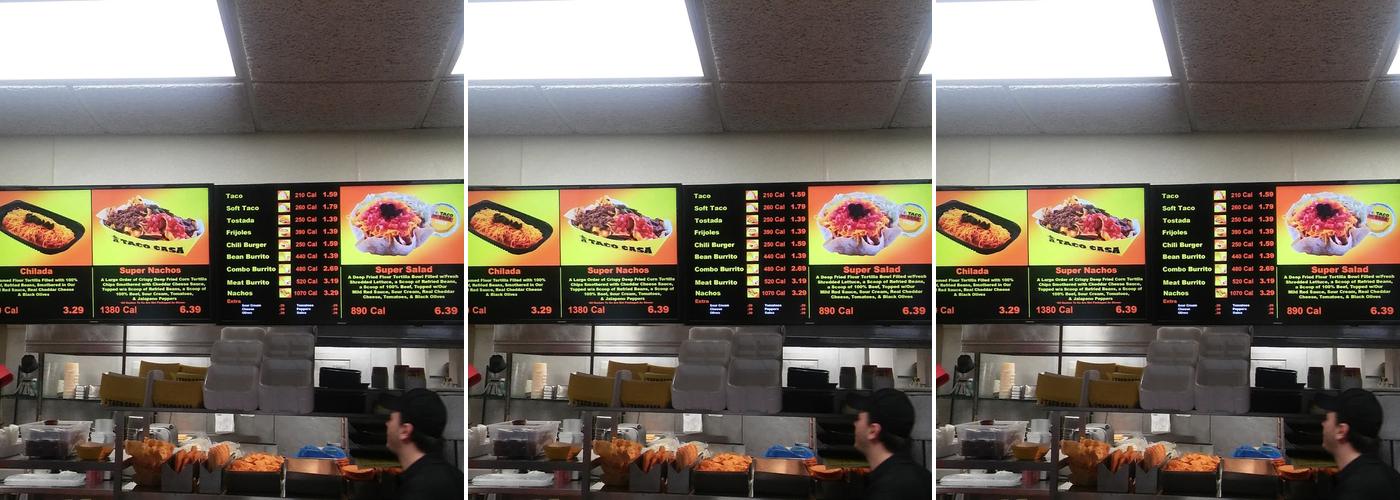Taco Casa Menu