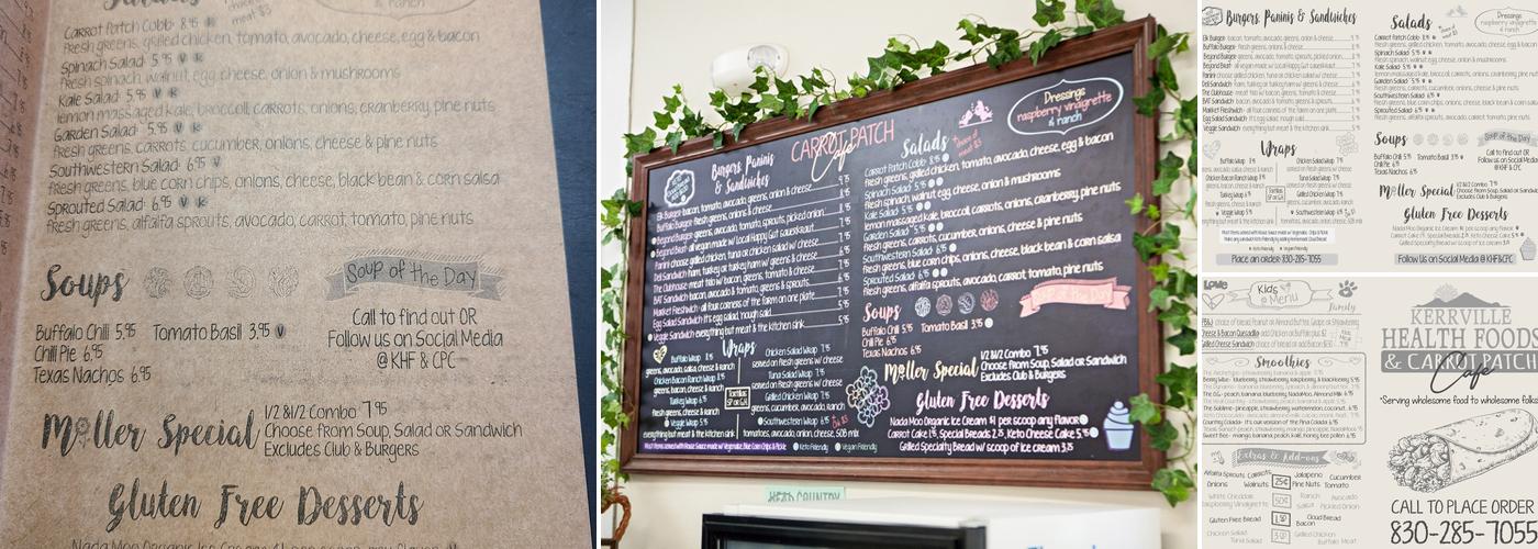 Carrot Patch Cafe Menu