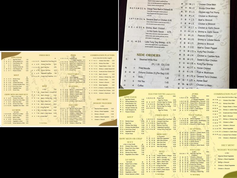 Oriental Kitchen Menu