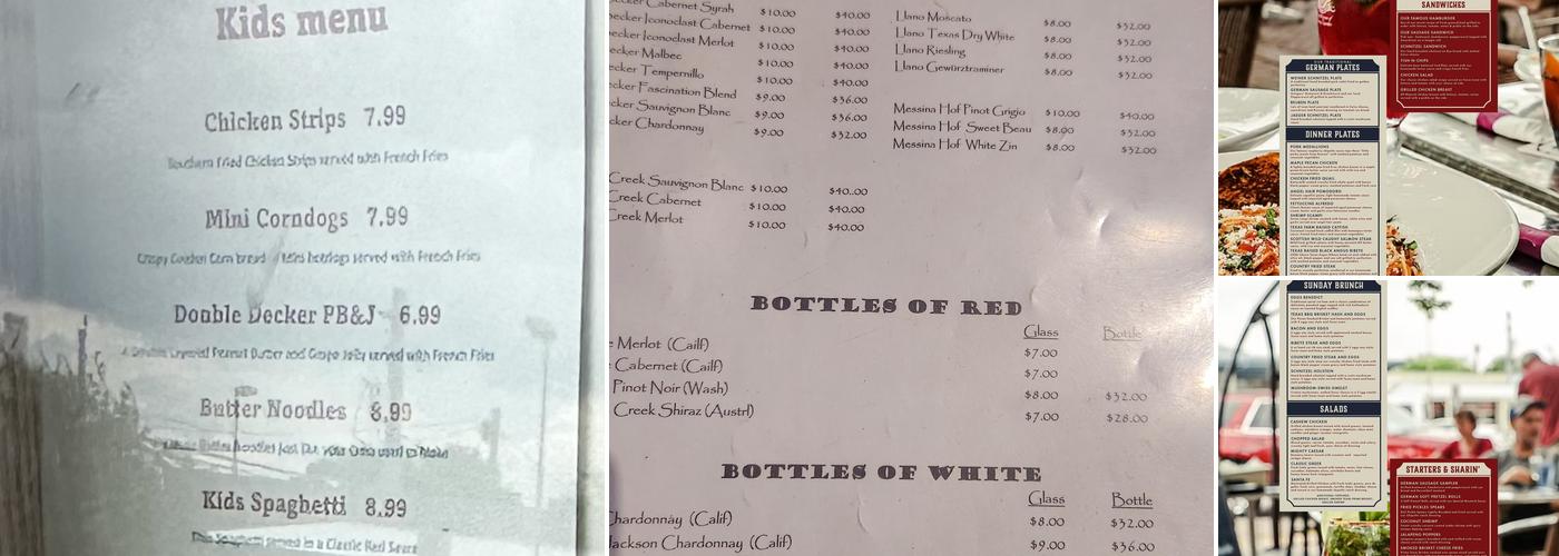 Silver Creek Beer Garden & Grille Menu