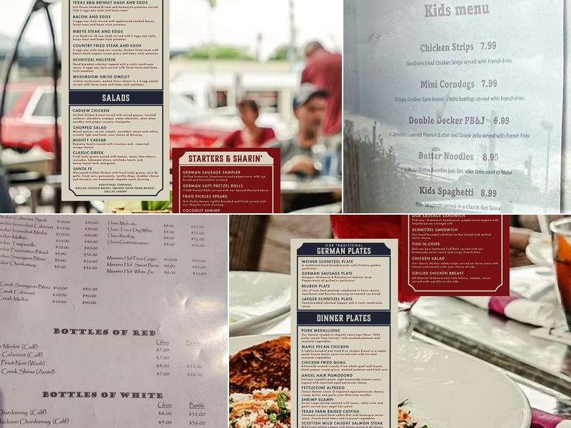 Silver Creek Beer Garden & Grille Menu