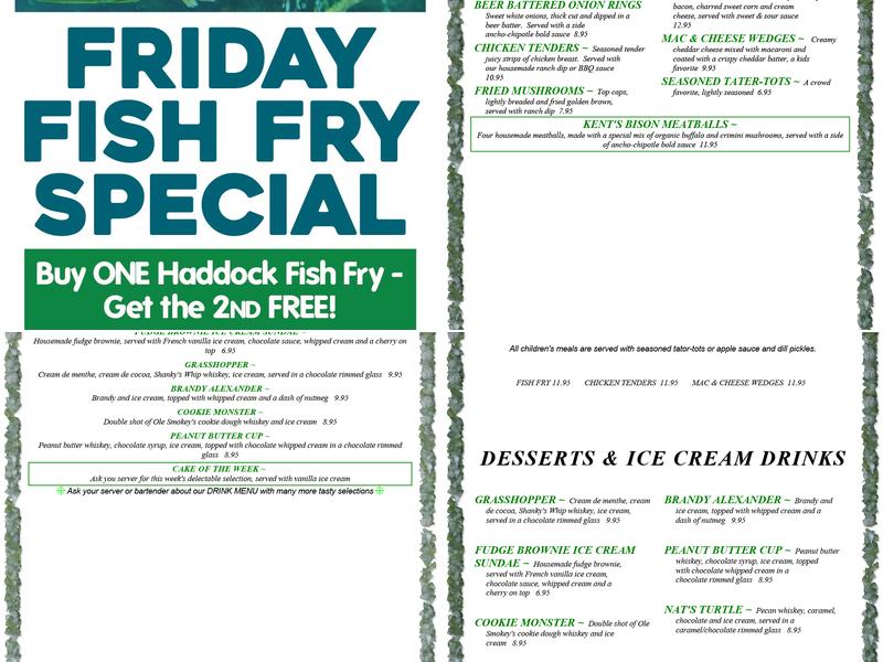 Pitlik's Sand Beach Resort Menu