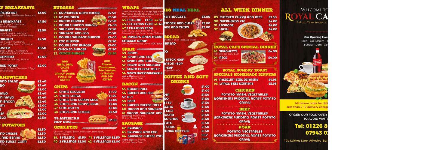 Royal Cafe Menu