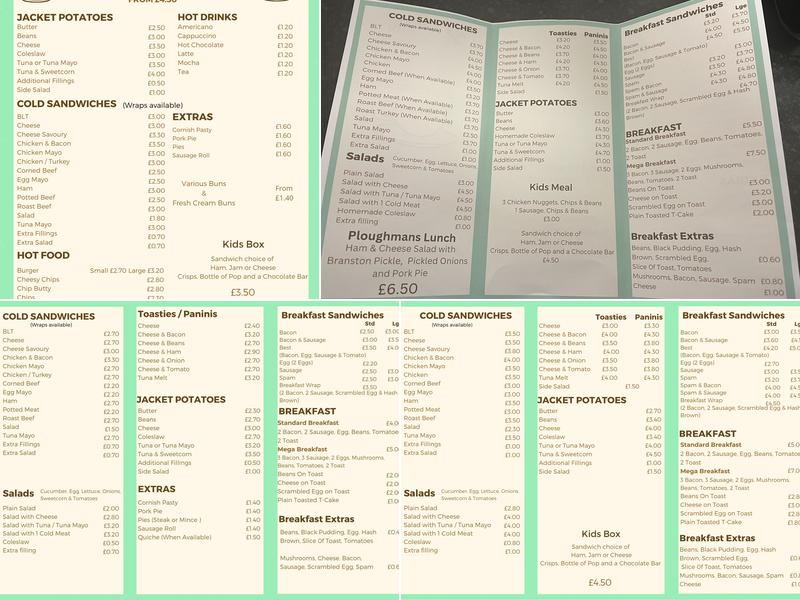JJ's Cafe Menu