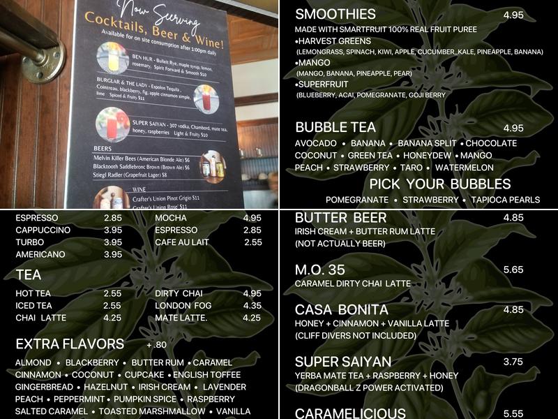 Paramount Cafe Menu