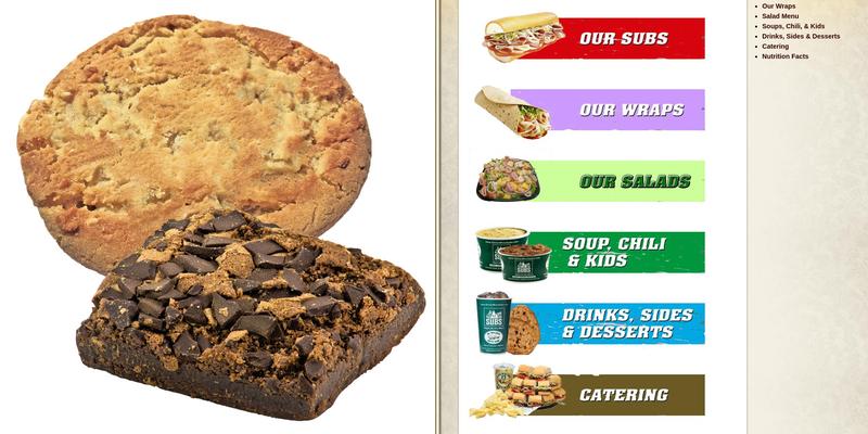 Silver Mine Subs Menu