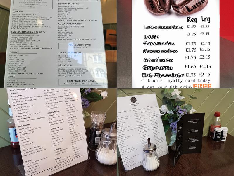 Cafe Latte & Sandwich Bar Menu