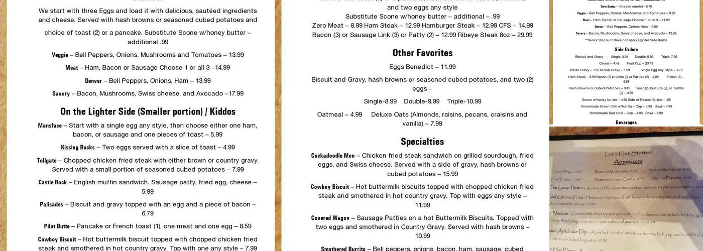 The Hitching Post Menu