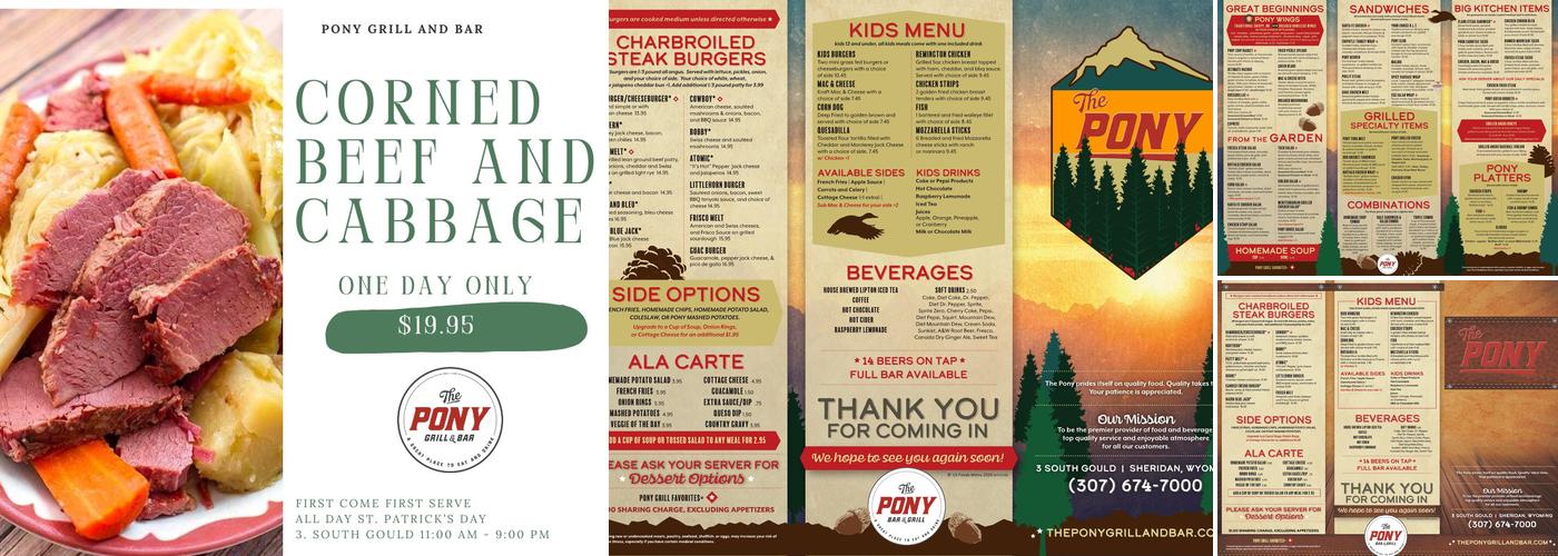 Pony Bar & Grill Menu