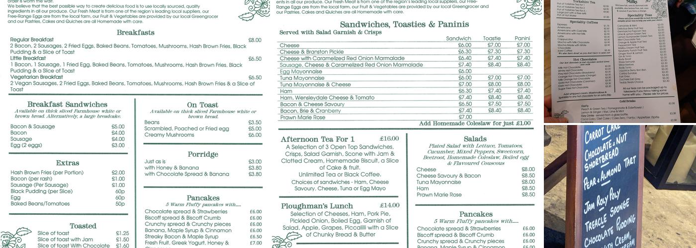 The Flamingo's Teapot Menu