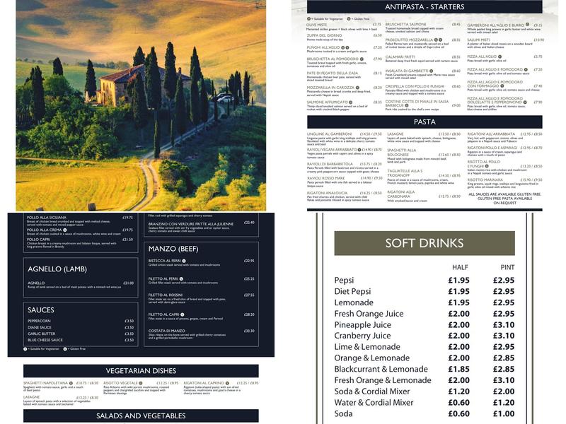 Caffe Capri - Horbury Menu